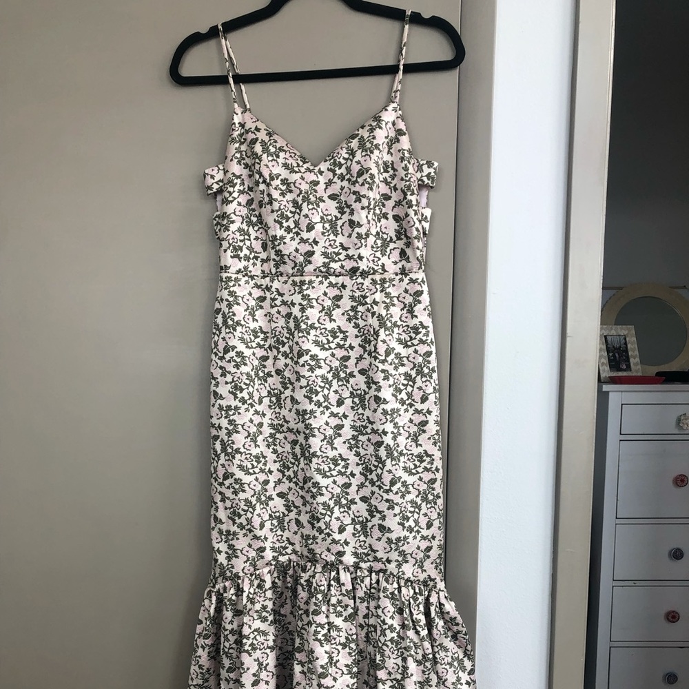 Jill Jill Stuart Floral Jacquard Midi Dress